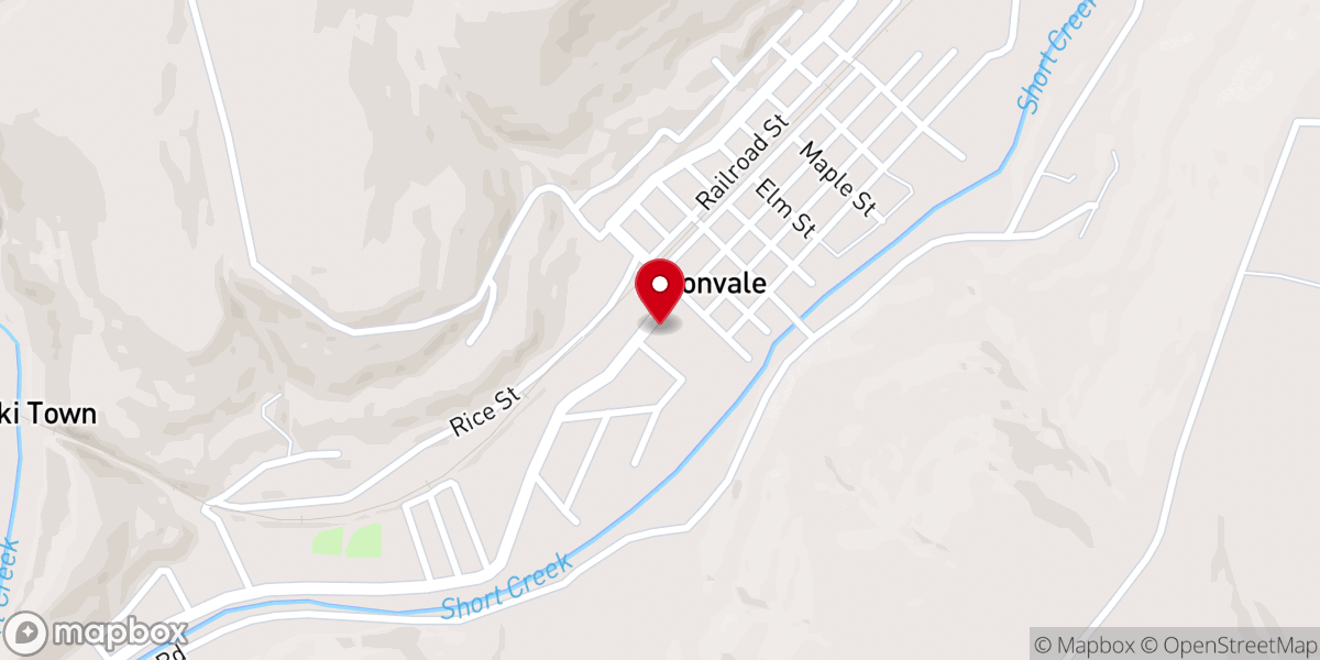 Map showing location of Dillonvale Presbyterian Church