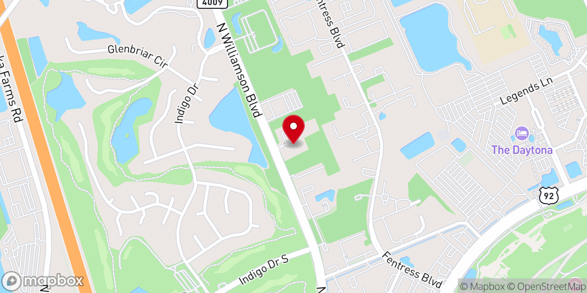 Map showing location of Daytona Beach Seventh-day Adventist Church