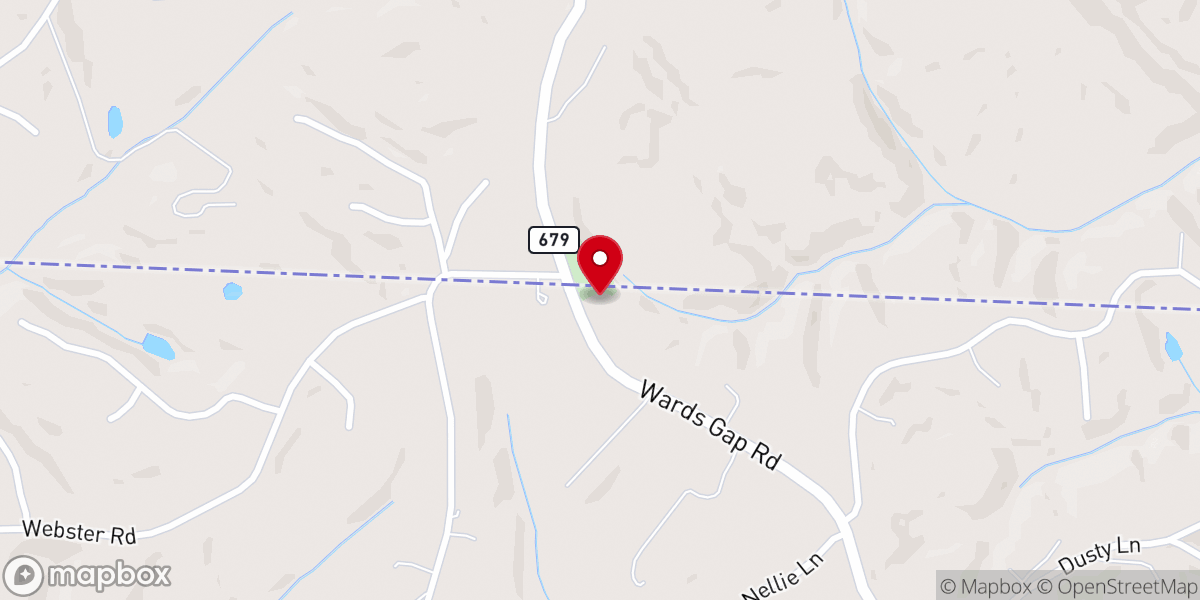Map showing location of State Line Primitive Baptist Church