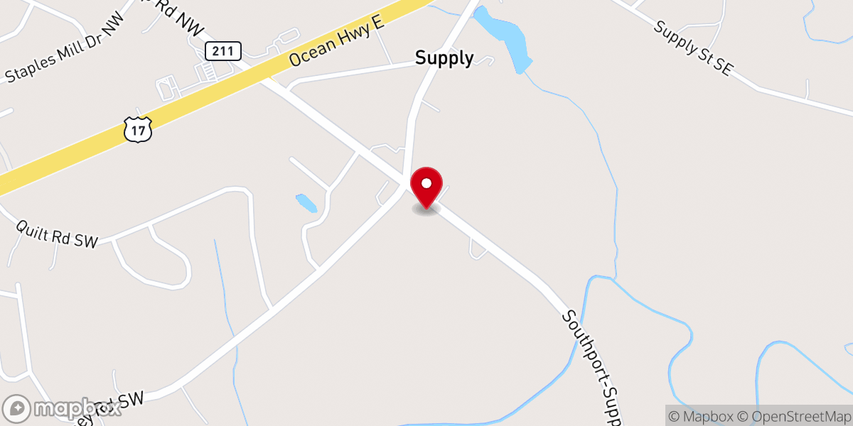 Map showing location of Concord United Methodist Church