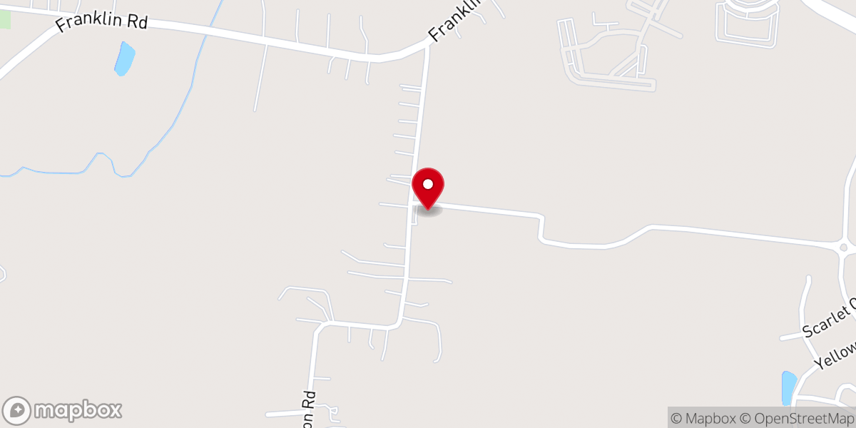 Map showing location of Barton's Creek Baptist Church