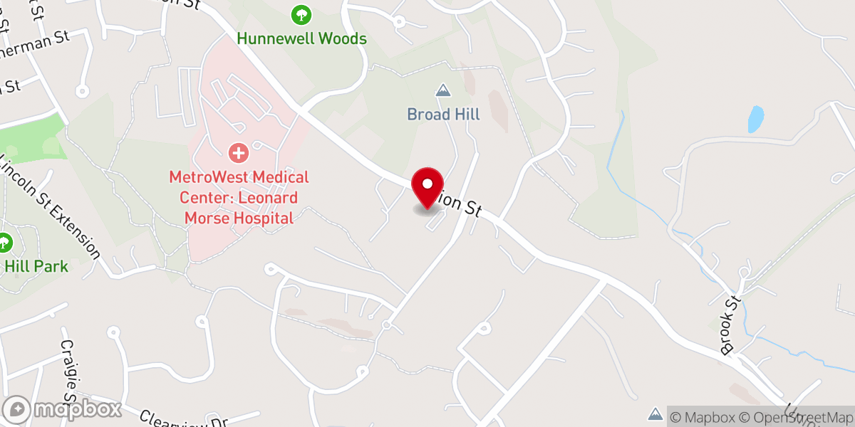 Map showing location of Christ Lutheran Church