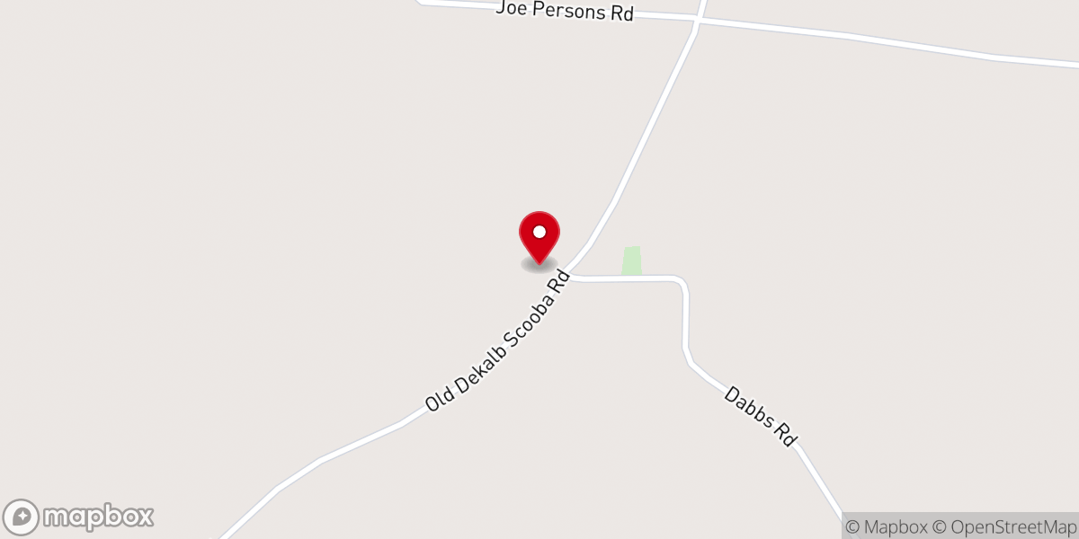 Map showing location of Antioch Baptist Church