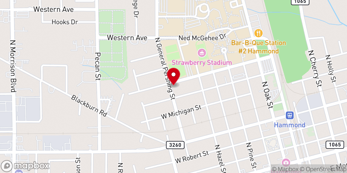 Map showing location of Saint Paul Lutheran Church