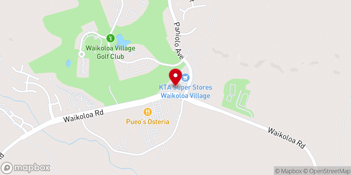 Map showing location of Waikōloa Highlands Center