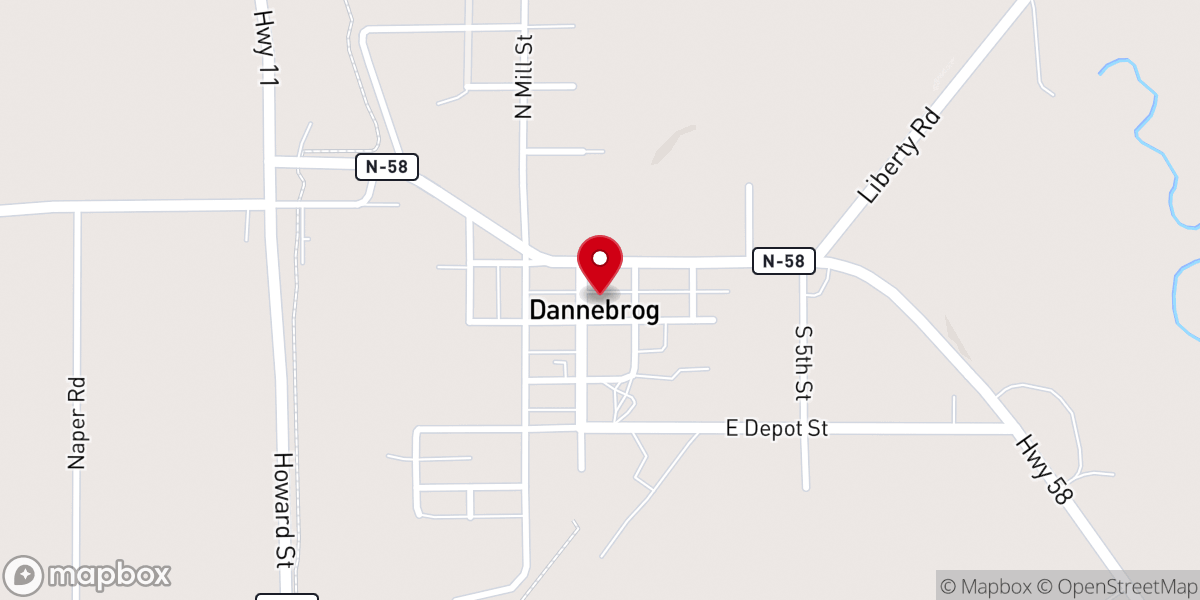 Map showing location of Saint Peders Evangelical Church