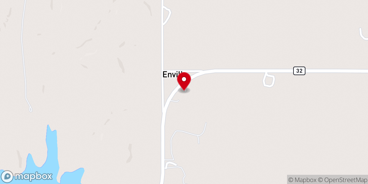 Map showing location of Enville Community Church