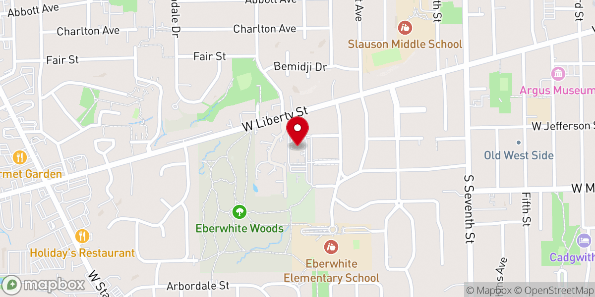 Map showing location of Zion Lutheran Church