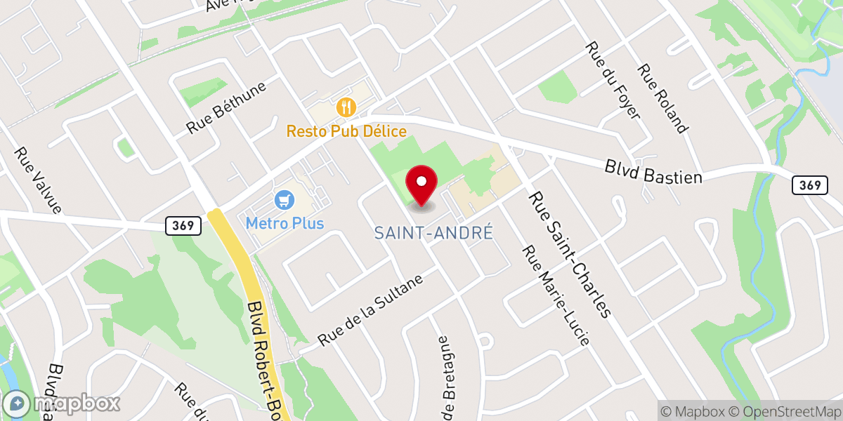 Map showing location of Église Saint-André