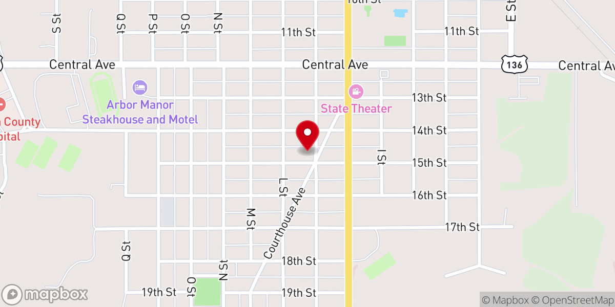Map showing location of Christian Church