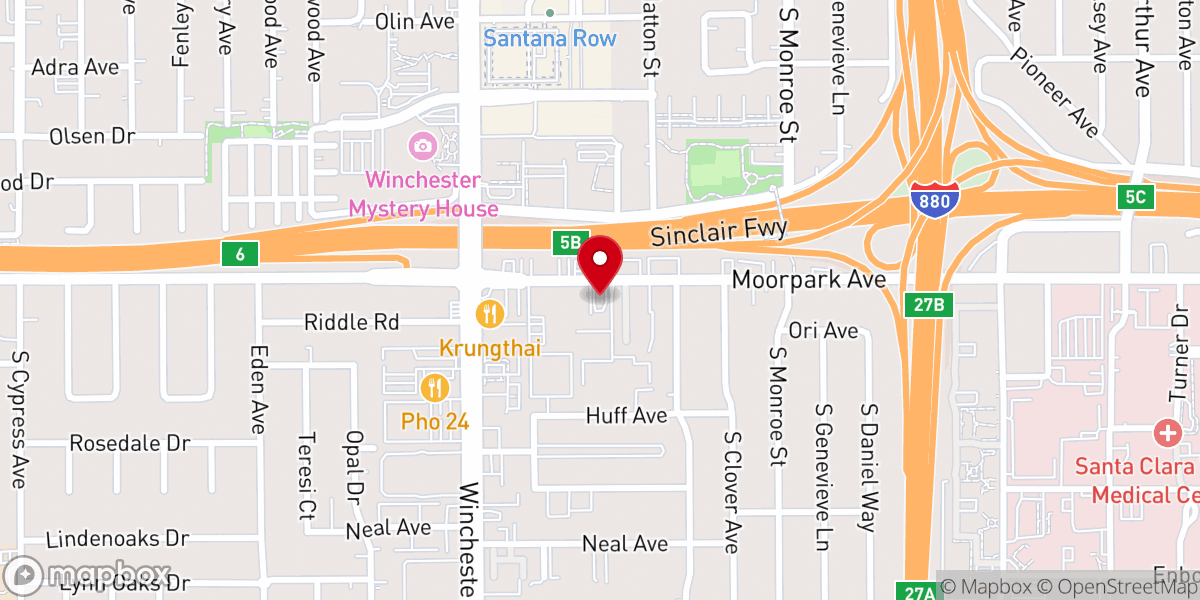 Map showing location of Calstar Assembly of God