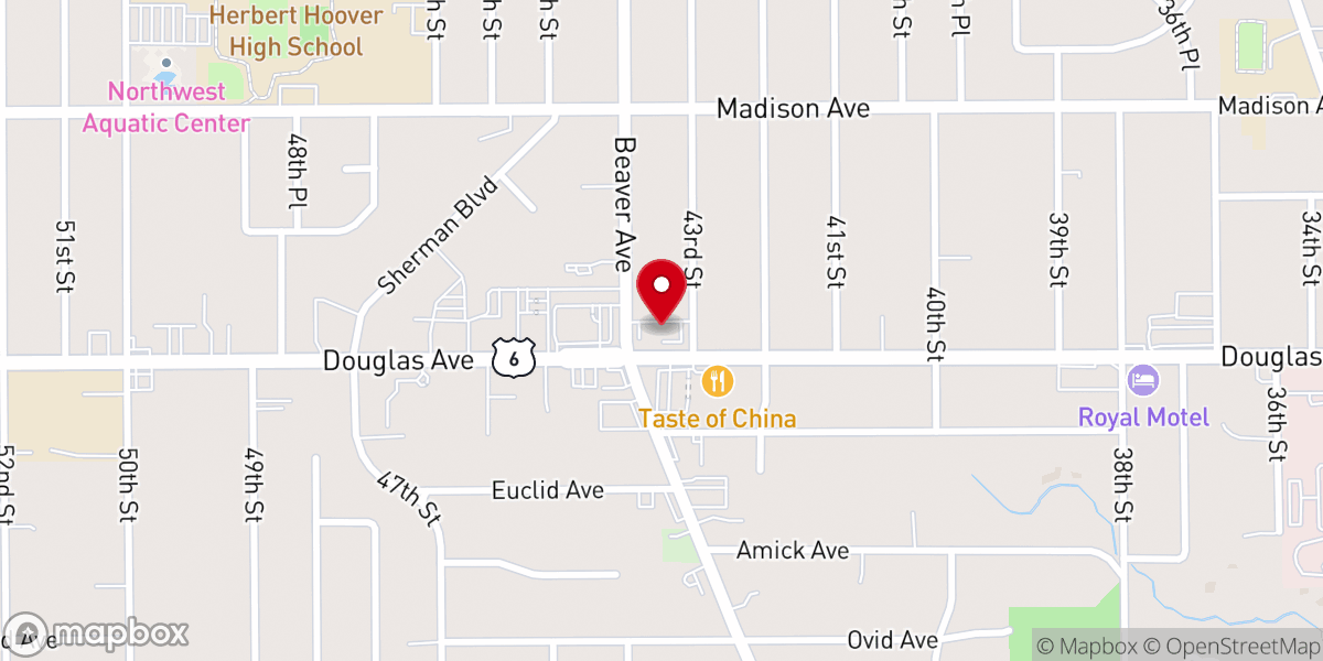 Map showing location of Glen Echo Christian Church