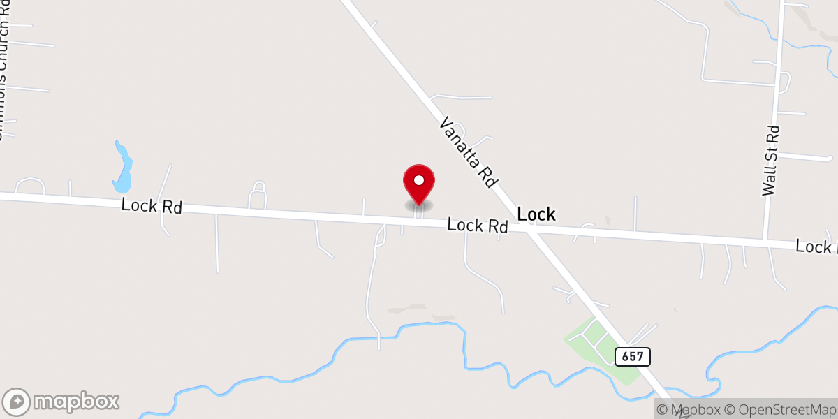 Map showing location of Lock Federated Church UMC