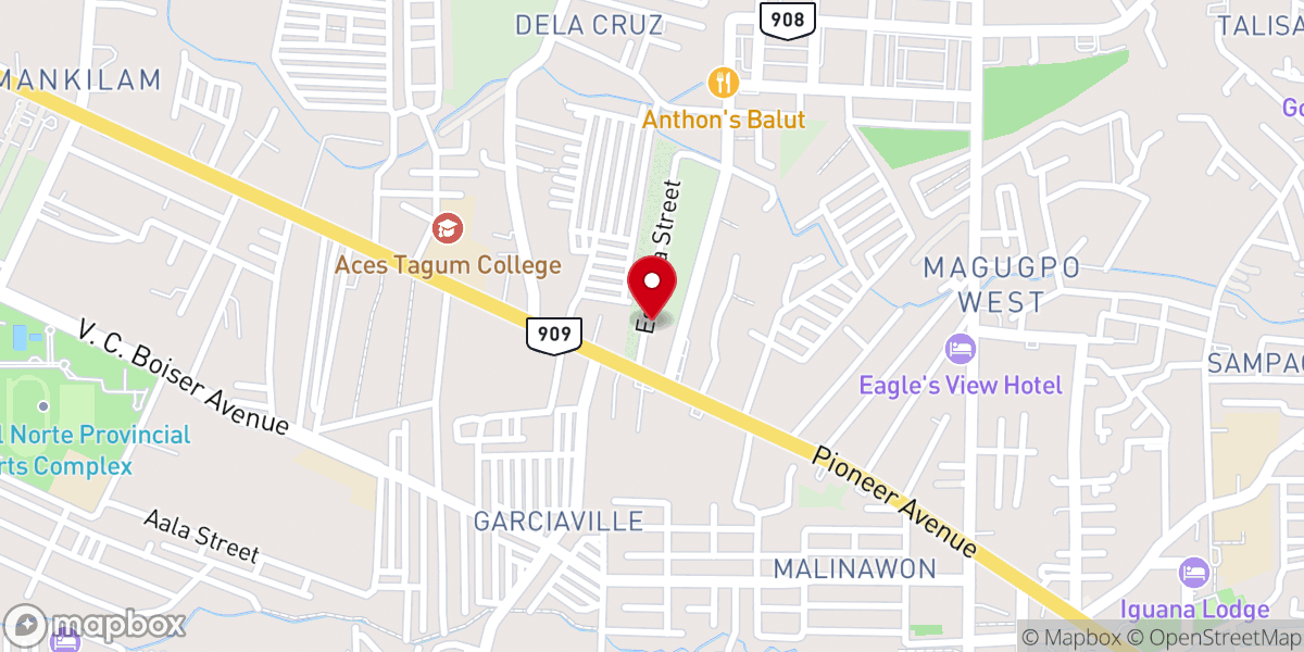 Map showing location of Tagum City Reformed Baptist Church