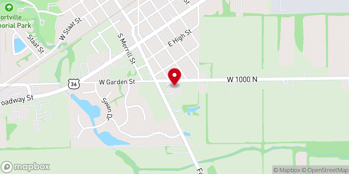 Map showing location of Fortville Church of the Nazarene