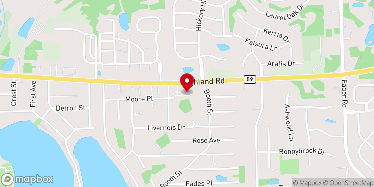 Map showing location of Howell Bible Church