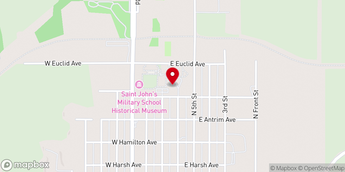 Map showing location of Armstrong Chapel
