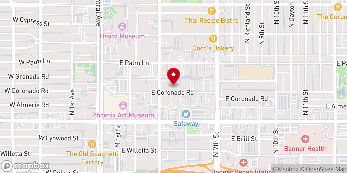 Map showing location of North Chapel an Arizona Non-profit Corporation