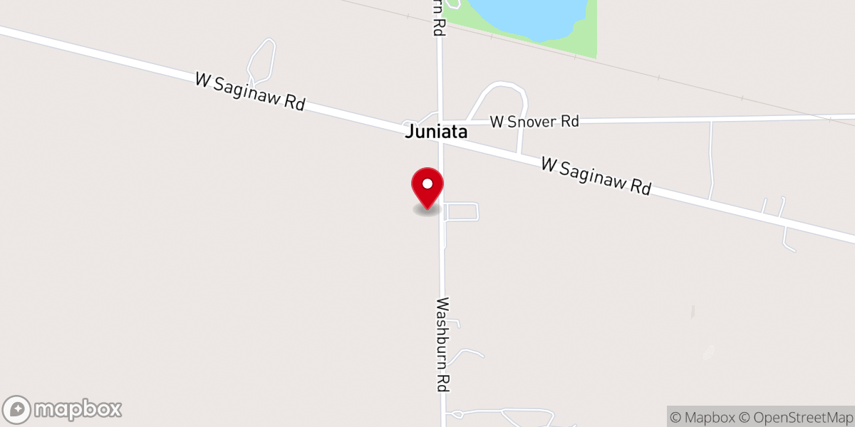 Map showing location of Juniata Baptist Church