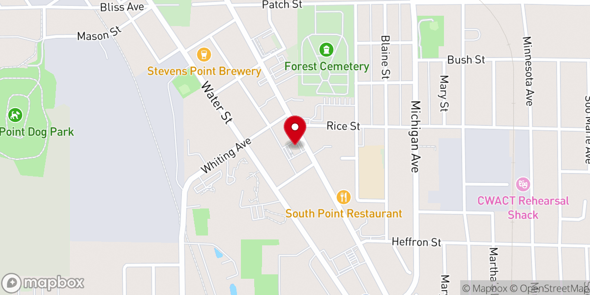 Map showing location of Valley Communities Credit Union Stevens Point