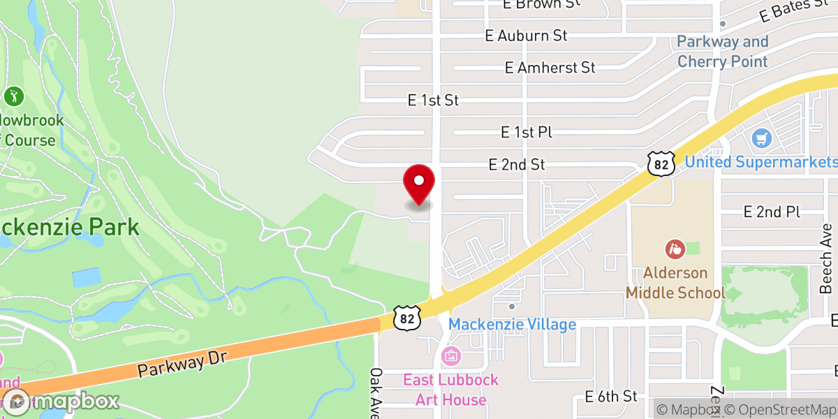 Map showing location of Community Baptist Church