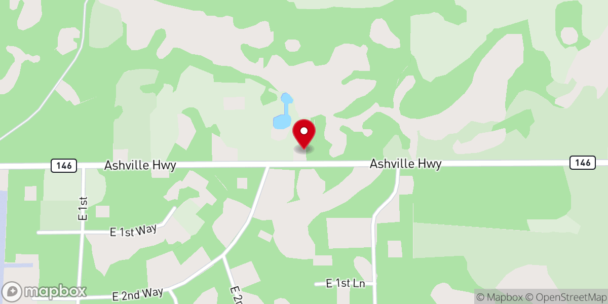 Map showing location of Antioch Church