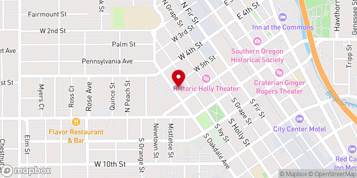 Map showing location of St. Mark's Parish (Episcopal)