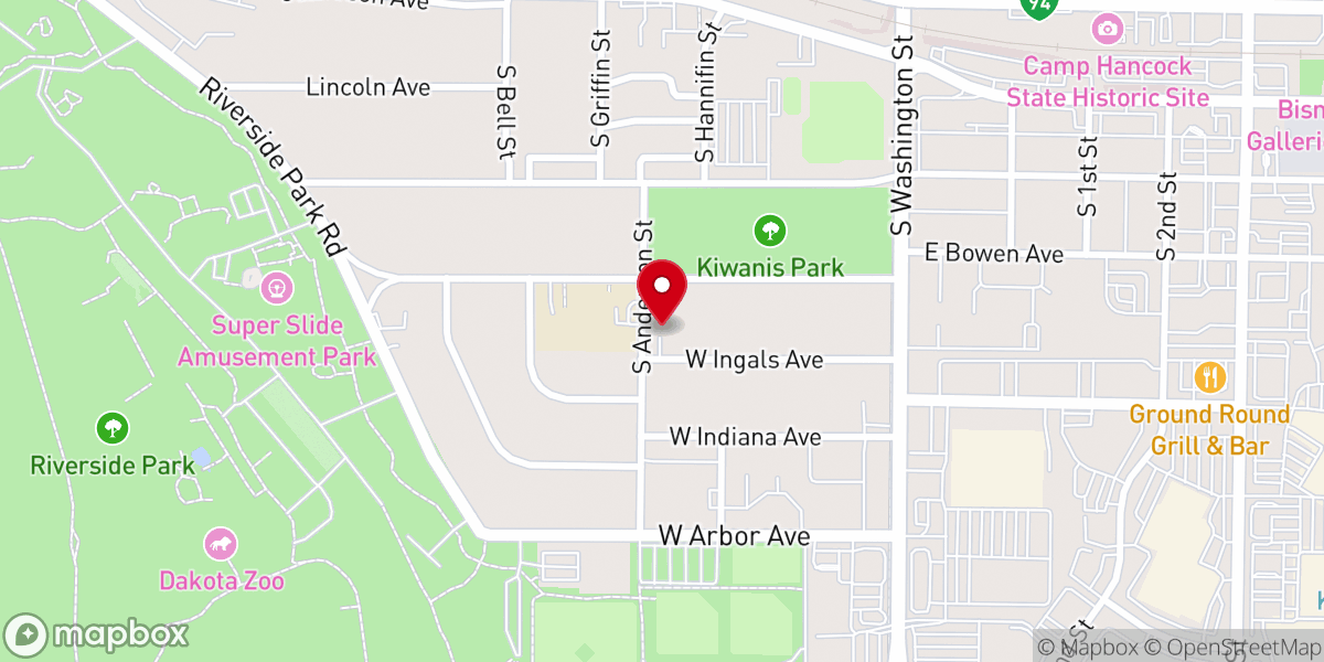 Map showing location of Calvary Free Lutheran Church