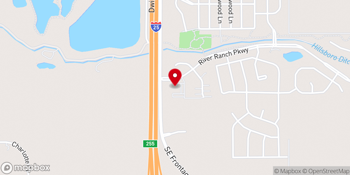 Map showing location of Abundant Life Tabernacle