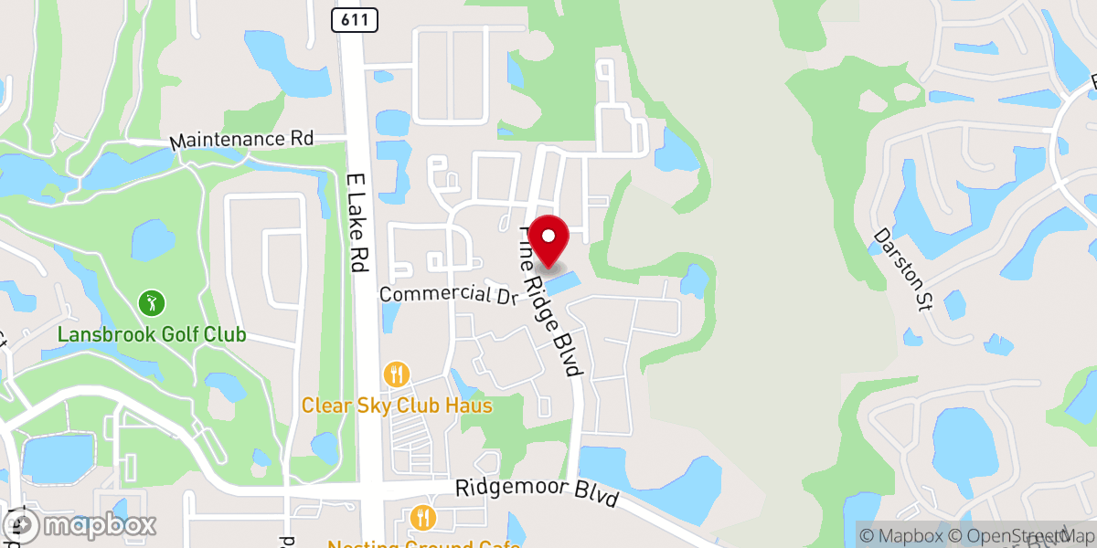 Map showing location of Bell Lansbrook Village