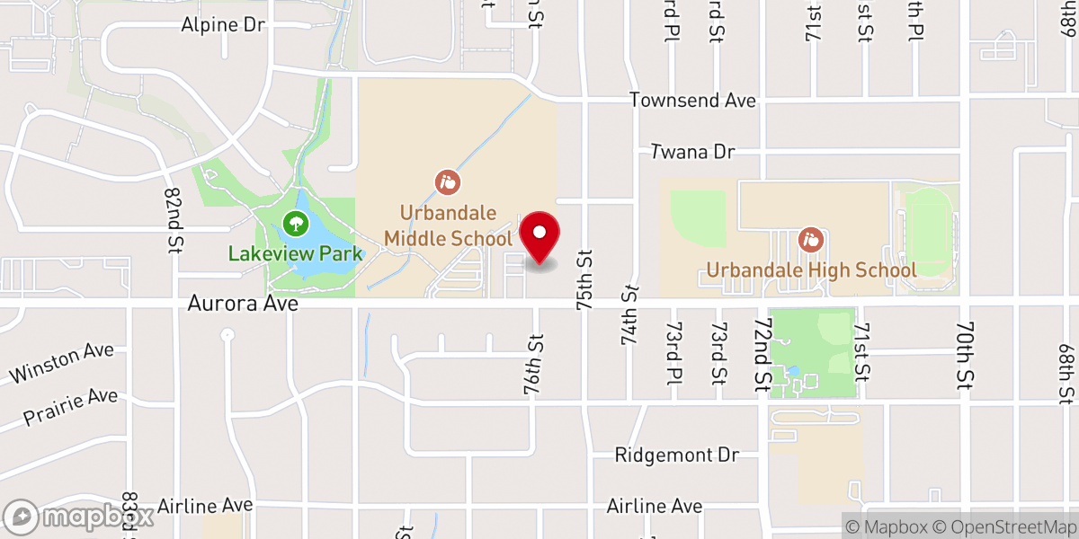 Map showing location of Urban Heights Evangelical Covenant Church