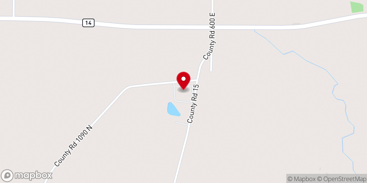 Map showing location of Ten Mile Baptist Church