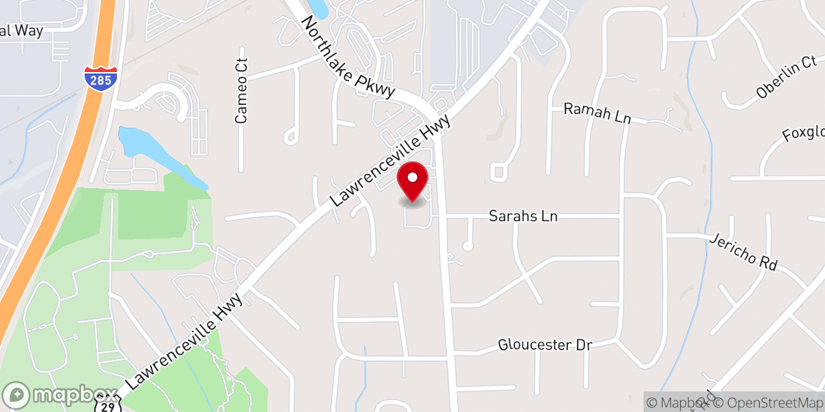 Map showing location of Living Grace Lutheran Church