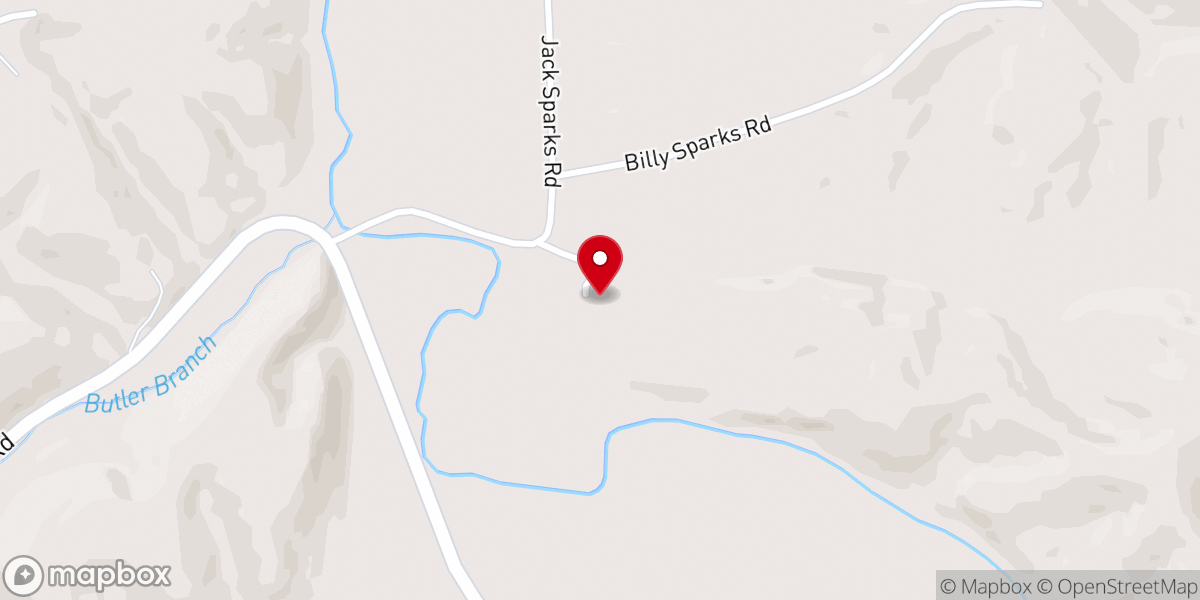 Map showing location of East Fork Missionary Baptist Church