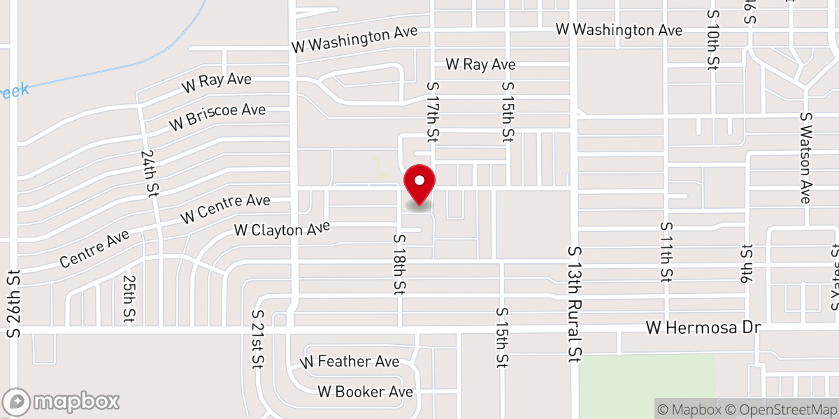 Map showing location of New Hope Baptist Church