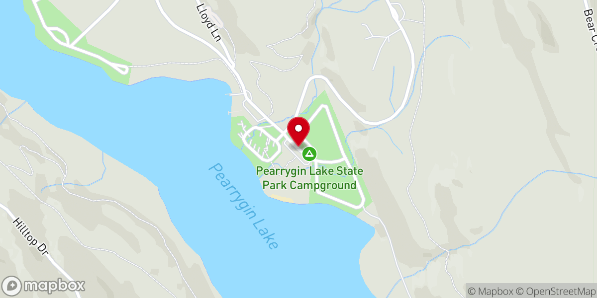 Map showing location of Pearrygin Lake State Park