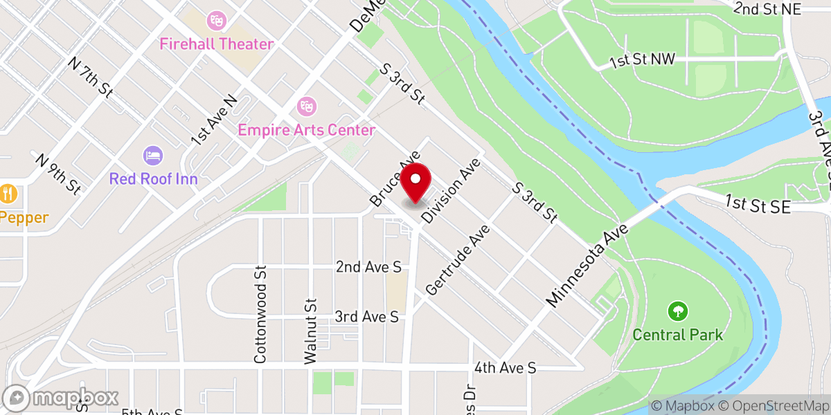 Map showing location of Northlands Rescue Mission