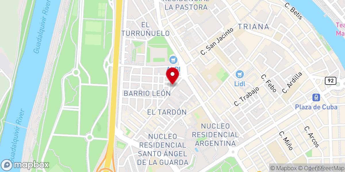 Map showing location of Parroquia de San Gonzalo
