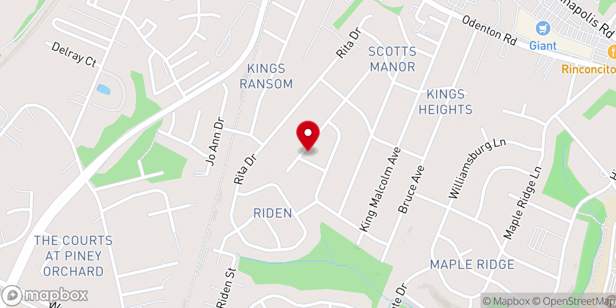 Map showing location of St John AME Zion Church