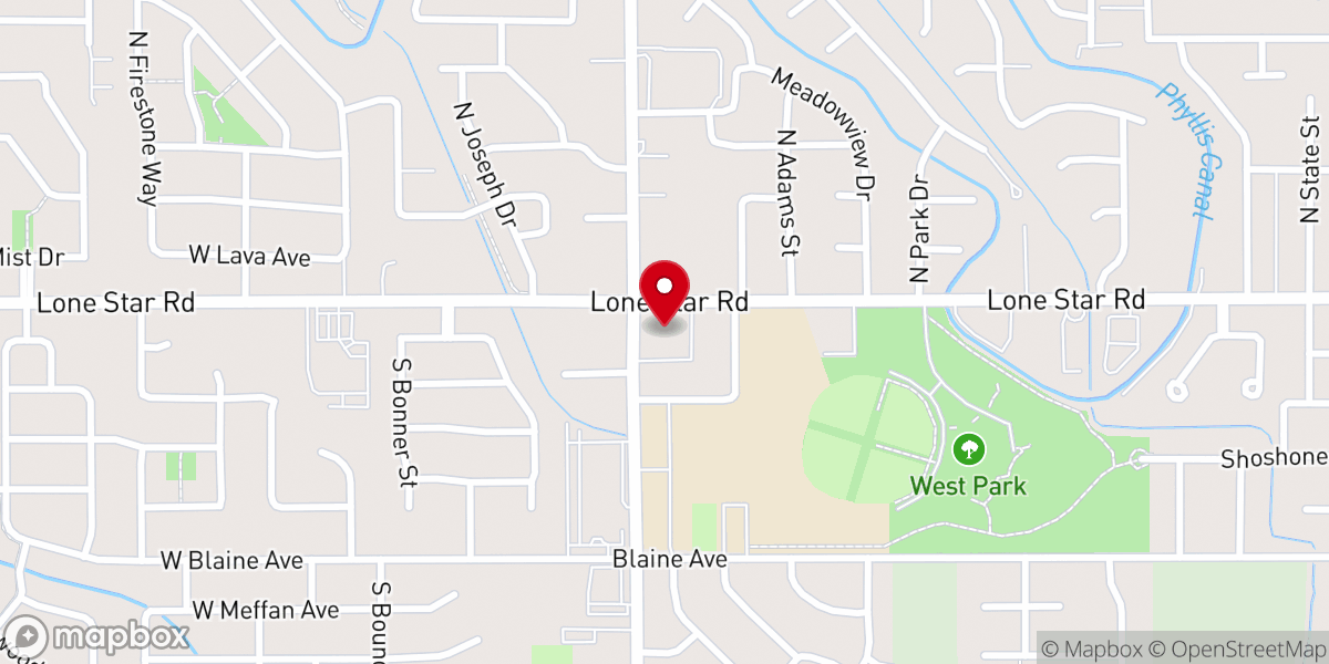Map showing location of Trinity Lutheran Church