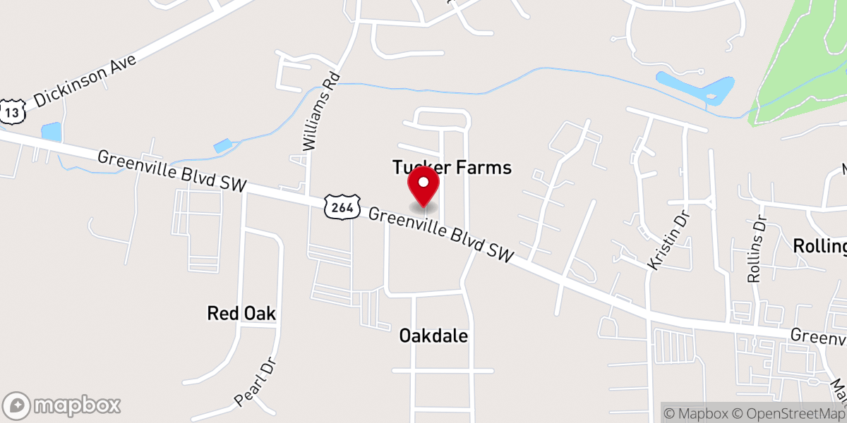 Map showing location of Unity FWB Church