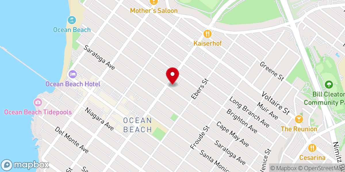 Map showing location of Holy Trinity Anglican Church, San Diego