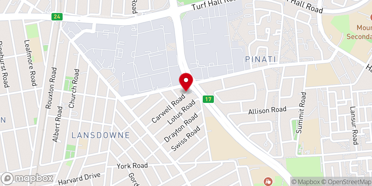 Map showing location of Uniting Reformed Church Claremont (VGK)