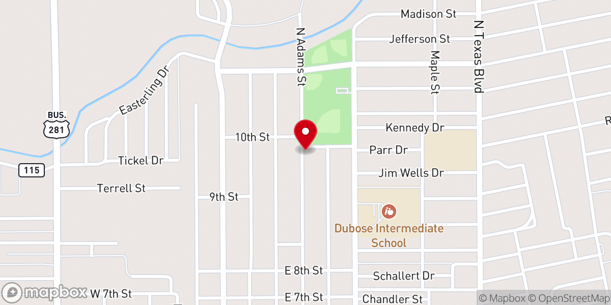 Map showing location of Primera Asamblea De Dios