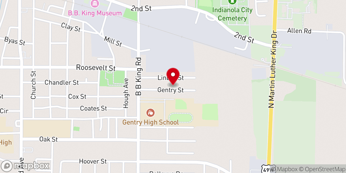Map showing location of Raspberry United Methodist Men