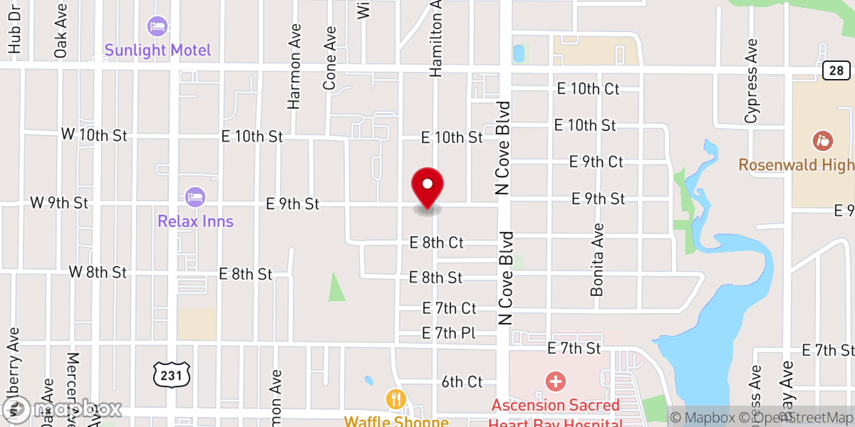 Map showing location of Greater Bethel AME Church