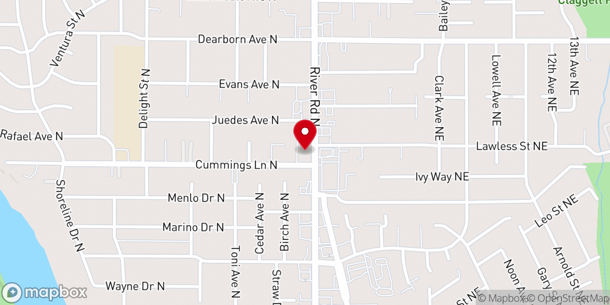 Map showing location of Crossroads Fellowship