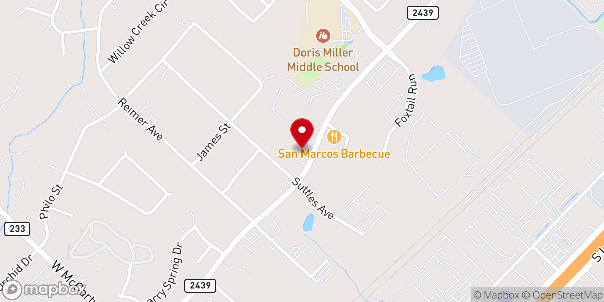 Map showing location of Church of Christ