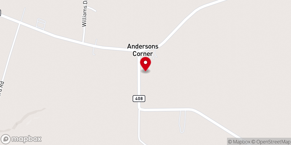 Map showing location of French Creek Mennonite Church