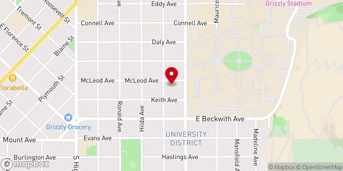Map showing location of Missoula Institute of Religion of The Church Of Jesus Christ Of Latter-Day Saints